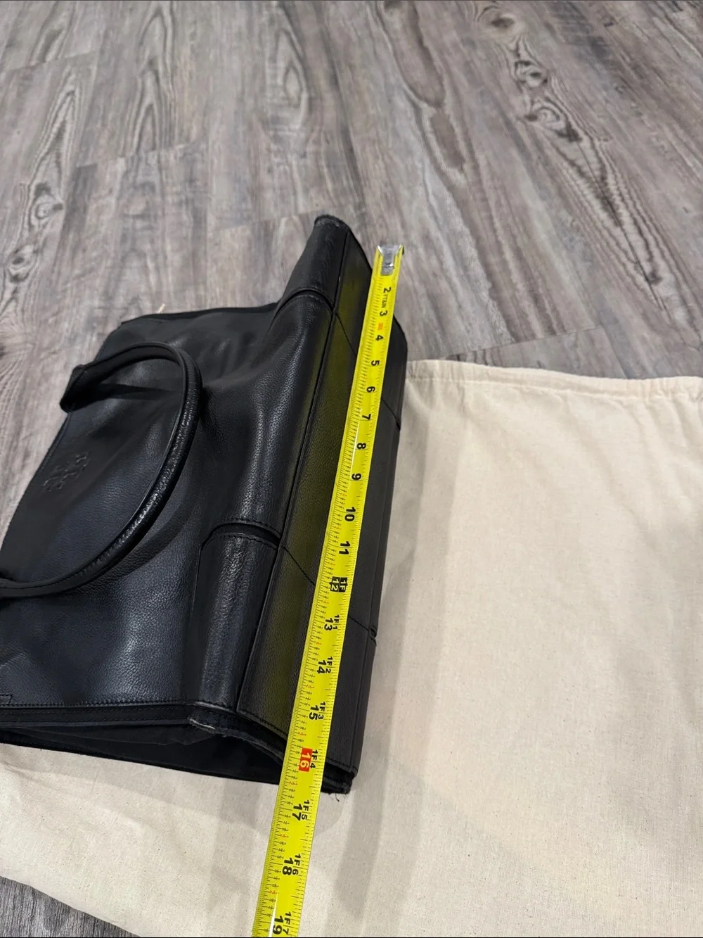 Tory Burch Ella Black Leather Tote Bag